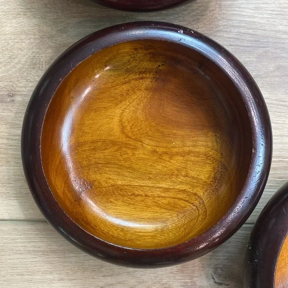 6 Handmade Wooden Salad‎ Bowls - Picture 3 of 11